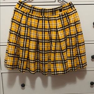 PrettyLittleThing Yellow Plaid Skirt